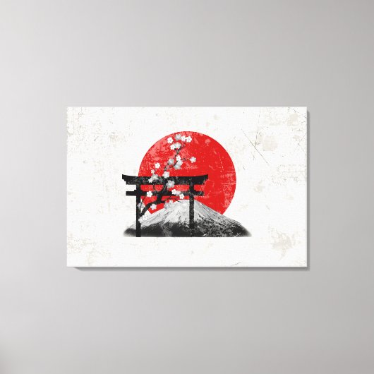 Vlag en symbolen van Japan ID153 Canvas Afdruk (Voorkant)