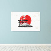 Vlag en symbolen van Japan ID153 Canvas Afdruk (Insitu (Houten vloer))