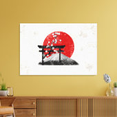 Vlag en symbolen van Japan ID153 Canvas Afdruk (Insitu (Woonkamer))