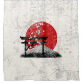 Vlag en symbolen van Japan ID153 Douchegordijn (Voorkant)