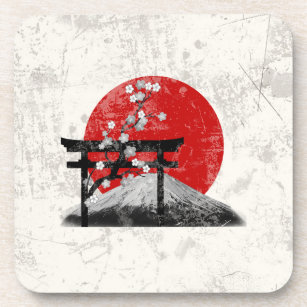 Vlag en symbolen van Japan ID153 Drankjes Onderzetter