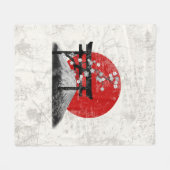 Vlag en symbolen van Japan ID153 Fleece Deken (Voorkant (Horizontaal))