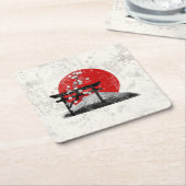 Vlag en symbolen van Japan ID153 Kartonnen Onderzetters (Schuin)