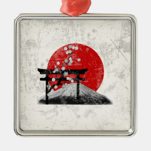 Vlag en symbolen van Japan ID153 Metalen Ornament