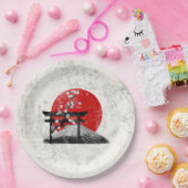 Vlag en symbolen van Japan ID153 Papieren Bordje (Feest)