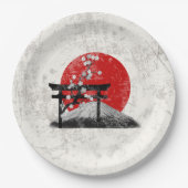 Vlag en symbolen van Japan ID153 Papieren Bordje (Voorkant)