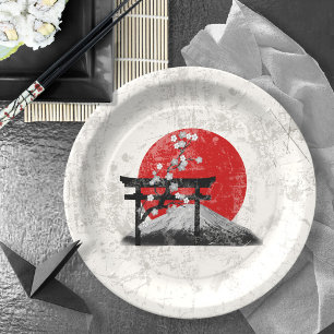 Vlag en symbolen van Japan ID153 Papieren Bordje
