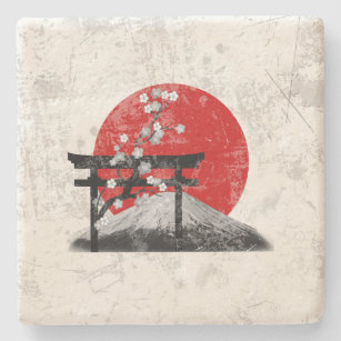 Vlag en symbolen van Japan ID153 Stenen Onderzetter