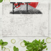 Vlag en symbolen van Japan ID153 Theedoek (Gevouwen)