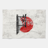 Vlag en symbolen van Japan ID153 Theedoek (Horizontaal)