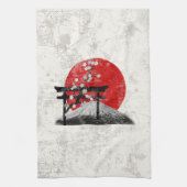 Vlag en symbolen van Japan ID153 Theedoek (Verticaal)