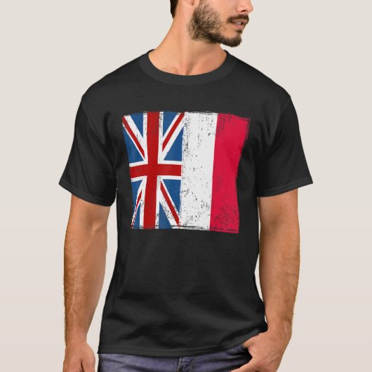 vlag en vlag van polen en polen voor de unie t-shirt (Voorkant)
