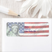 VLAG EN VRIJHEID VAN DE VS ETIKET (Insitu)