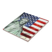 VLAG EN VRIJHEID VAN DE VS TEGELTJE (Zijkant)