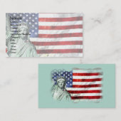 VLAG EN VRIJHEID VAN DE VS VISITEKAARTJE (Voorkant / Achterkant)