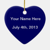 Vlag en vuurwerk van de Verenigde Staten Keramisch Ornament (Achterkant)