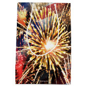 Vlag en vuurwerk van de Verenigde Staten Medium Cadeauzakje (Achterkant)