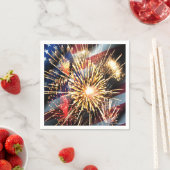 Vlag en vuurwerk van de Verenigde Staten Servet (Insitu)