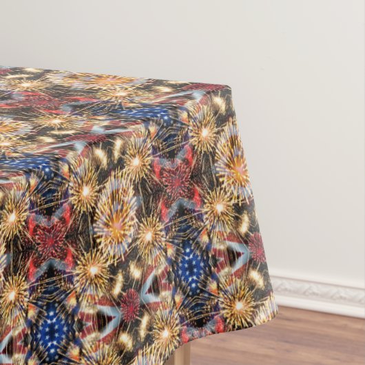 Vlag en vuurwerk van de Verenigde Staten Tafelkleed (Voorbeeld)