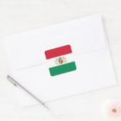 Vlag en Wapen - Hongarije Vierkante Sticker (Envelop)