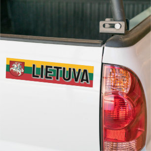 Vlag en wapen van Litouwen Bumpersticker