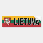 Vlag en wapen van Litouwen Bumpersticker (Voorkant)