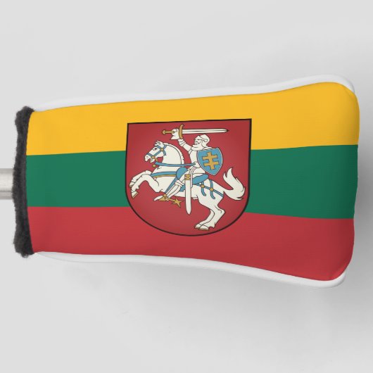 Vlag en wapen van Litouwen Golfheadcover (Voorkant)
