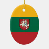Vlag en wapen van Litouwen Keramisch Ornament (Voorkant)
