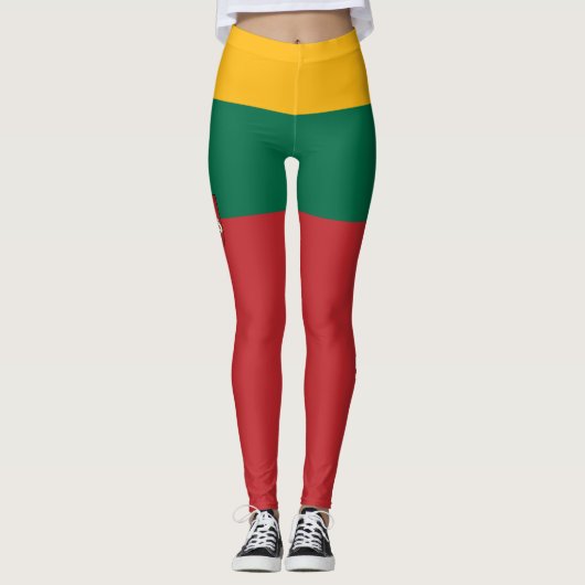 Vlag en wapen van Litouwen Leggings (Voorkant)