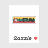 Vlag en wapen van Litouwen Sticker (Vel)