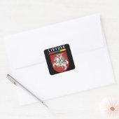 Vlag en wapen van Litouwen Vierkante Sticker (Envelop)