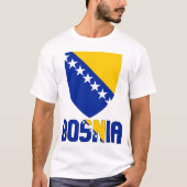 Vlag en wapenmunt van Bosnië en Herzegovina T-shirt (Voorkant)