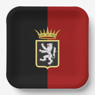 Vlag en wapenschild van Valle d'Aosta (Italië) Papieren Bordje