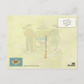 Vlag en zegel van de Delaware-staat Briefkaart (Achterkant)