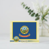 Vlag en zegel van de Idaho-staat Briefkaart (Staand voorkant)