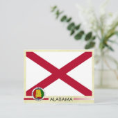 Vlag en zegel van de staat Alabama Briefkaart (Staand voorkant)