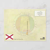 Vlag en zegel van de staat Alabama Briefkaart (Achterkant)