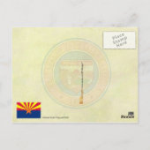 Vlag en zegel van de staat Arizona Briefkaart (Achterkant)