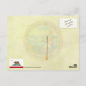 Vlag en zegel van de staat Californië Briefkaart (Achterkant)