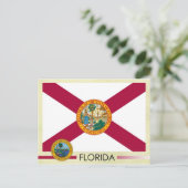 Vlag en zegel van de staat Florida Briefkaart (Staand voorkant)