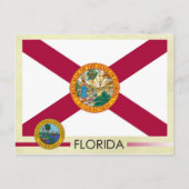 Vlag en zegel van de staat Florida Briefkaart (Voorkant)