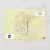 Vlag en zegel van de staat Illinois Briefkaart (Achterkant)
