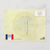 Vlag en zegel van de staat Iowa Briefkaart (Achterkant)