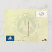 Vlag en zegel van de staat Louisiana Briefkaart (Achterkant)
