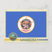 vlag en zegel van de staat Minnesota Briefkaart (Voorkant)