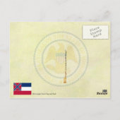 Vlag en zegel van de staat Mississippi Briefkaart (Achterkant)