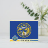Vlag en zegel van de staat Nebraska Briefkaart (Staand voorkant)