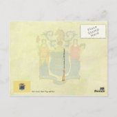 Vlag en zegel van de staat New Jersey Briefkaart (Achterkant)