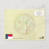 Vlag en zegel van de staat North Carolina Briefkaart (Achterkant)