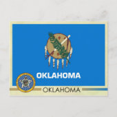 Vlag en zegel van de staat Oklahoma Briefkaart (Voorkant)